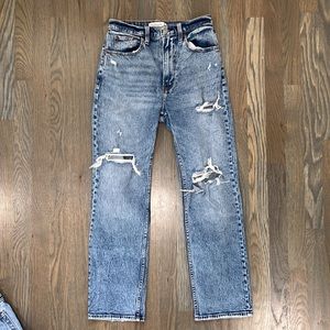 Abercrombie the ankle straight ultra high rise